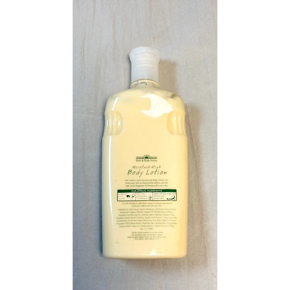 Vintage Bath & Body Works Honeysuckle Body Lotion 12oz discontinued 90% full
